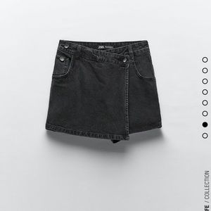 Zara black denmin skort